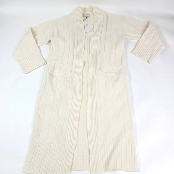 WEEKEND STORIES Revolve Ivory GIGI Maxi Cardigan sz XS - Picture 4 of 6